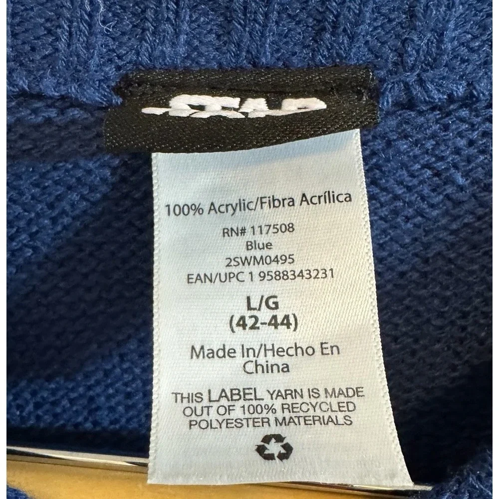 Y2K Star Wars Grogu Sweater  "Galaxy's Greetings" Mandalorian Ugly Christmas Lg‎ - Picture 5 of 6